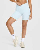 SoftMotion™ Cycling Shorts 8" | Cloud Blue