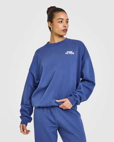 Lightweight Graphic Sweatshirt | Shadow Blue