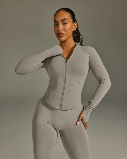 SoftMotion™ Jacket with White Logo | Warm Sand