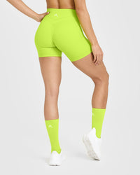 UnifiedMove™ High Waisted Pocket Shorts 6" | Charged Lime Green