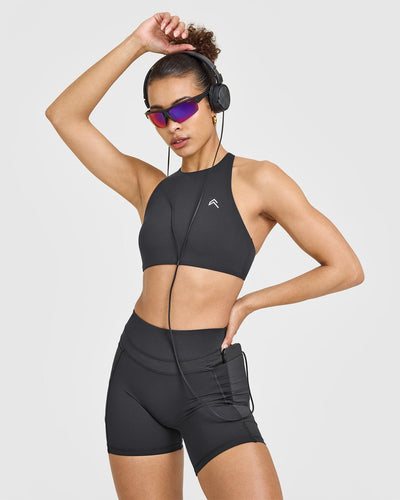 UnifiedMove High Waisted Pocket Shorts 6" | Coal