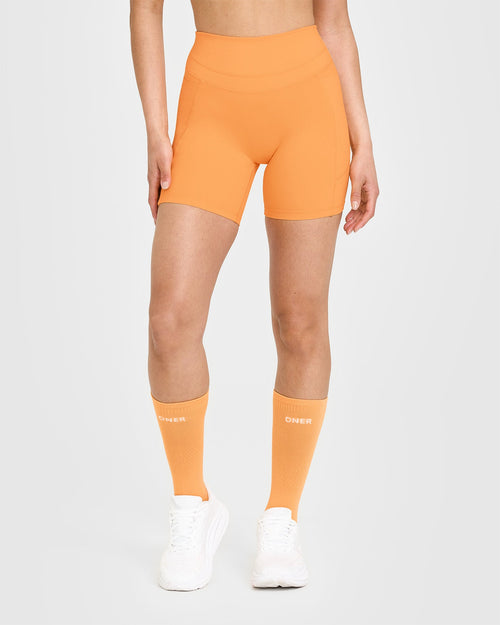 UnifiedMove™ High Waisted Pocket Shorts 6" | Powdered Orange