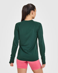 Go To Seamless Loose Long Sleeve Top | Racing Green