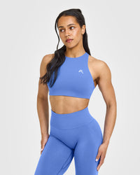 EasyLift™ High Neck Sports Bra | Glaucous Blue