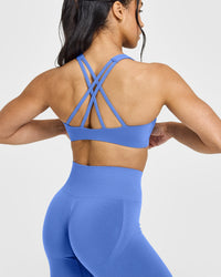 EasyLift™ High Neck Sports Bra | Glaucous Blue
