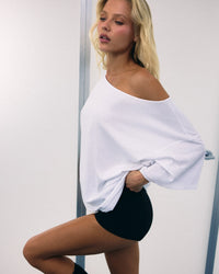 Slouchy One Shoulder T-Shirt | White