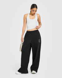 Foundations Oversized Oner 25 Straight Leg Joggers | Black