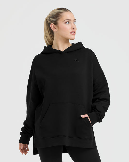 Oner Modal All Day Longline Hoodie | Black