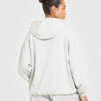 Raw Lounge Oversized Hoodie | Light Grey Marl