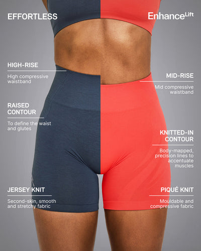 EnhanceLift™ Seamless Shorts with Grey Logo | Pastel Yellow