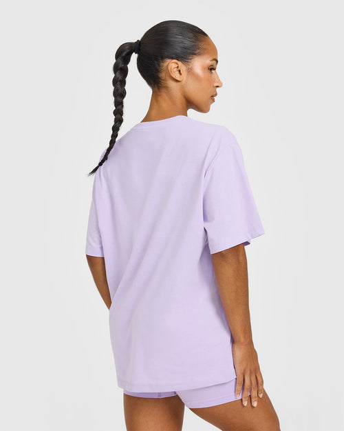 Classic Oversized Lightweight T-Shirt | Lavender Purple