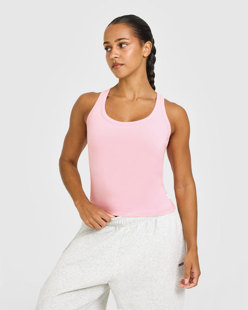 Oner Modal Cotton Fitted Vest | Petal Pink