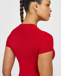 Go To Seamless Fitted Top | Fire Red