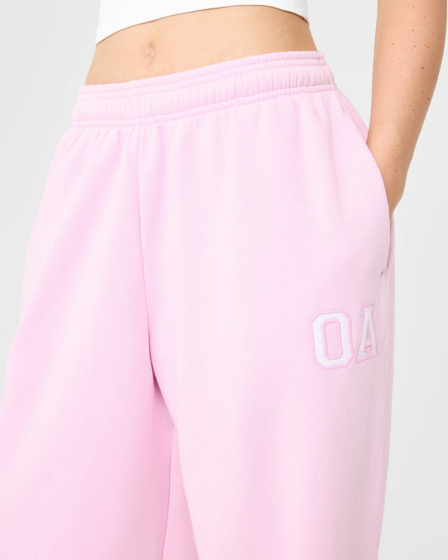 Foundations Oversized Oner Girlfriend Joggers | Chalk Pink