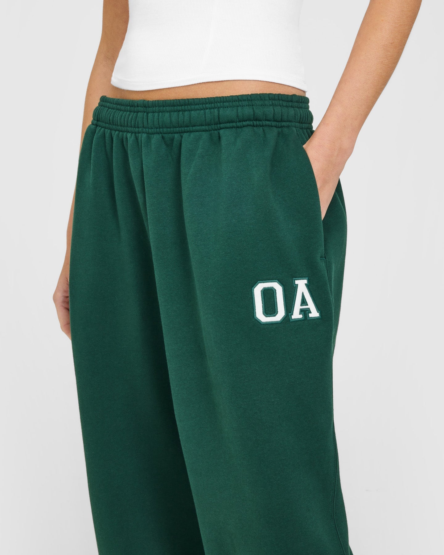 Foundations Oversized Oner Girlfriend Joggers | Racing Green