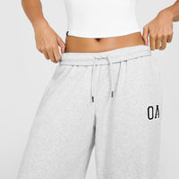 Foundations Oversized Oner Girlfriend Straight Leg Joggers | Light Grey Marl