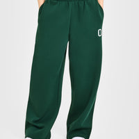 Foundations Oversized Oner Girlfriend Straight Leg Joggers | Racing Green