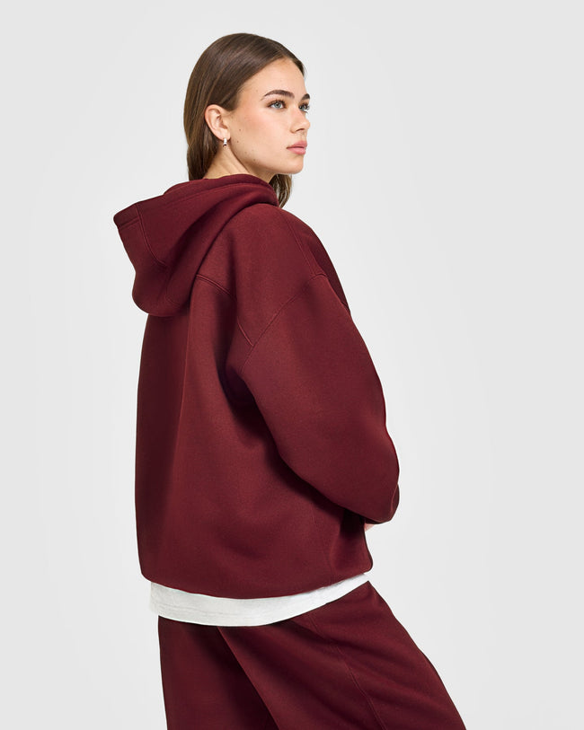 Foundations Oversized Oner Girlfriend Hoodie | Rosewood