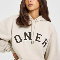 Foundations Oversized Oner Girlfriend Hoodie | Sand