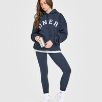 Foundations Oversized Oner Girlfriend Hoodie | True Blue