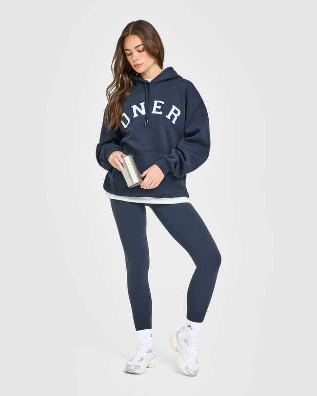 Foundations Oversized Oner Girlfriend Hoodie | True Blue