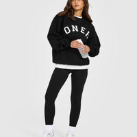 Foundations Oversized Oner Girlfriend Sweatshirt | Black
