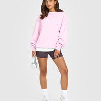 Foundations Oversized Oner Girlfriend Sweatshirt | Chalk Pink