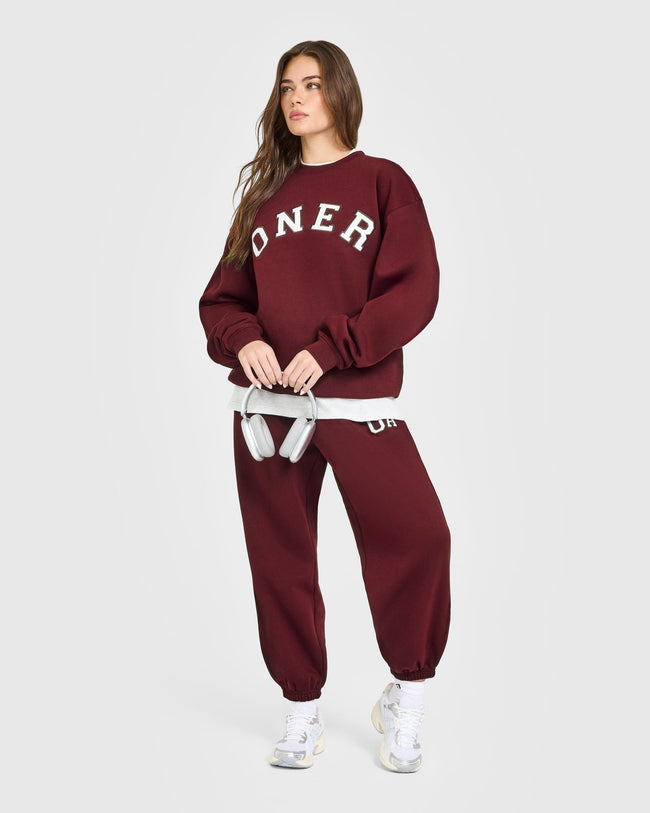 Foundations Oversized Oner Girlfriend Sweatshirt | Rosewood