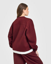 Foundations Oversized Oner Girlfriend Sweatshirt | Rosewood