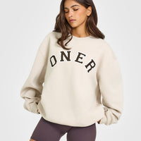 Foundations Oversized Oner Girlfriend Sweatshirt | Sand
