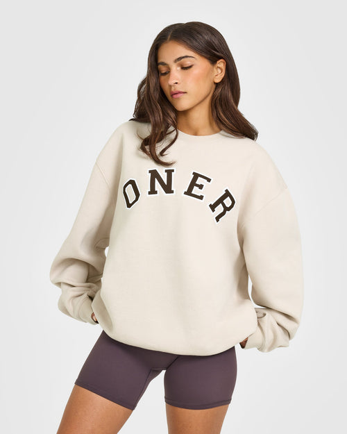 Oner Modal Foundations Oversized Oner Girlfriend Sweatshirt | Sand