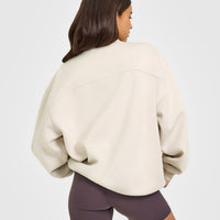 Foundations Oversized Oner Girlfriend Sweatshirt | Sand