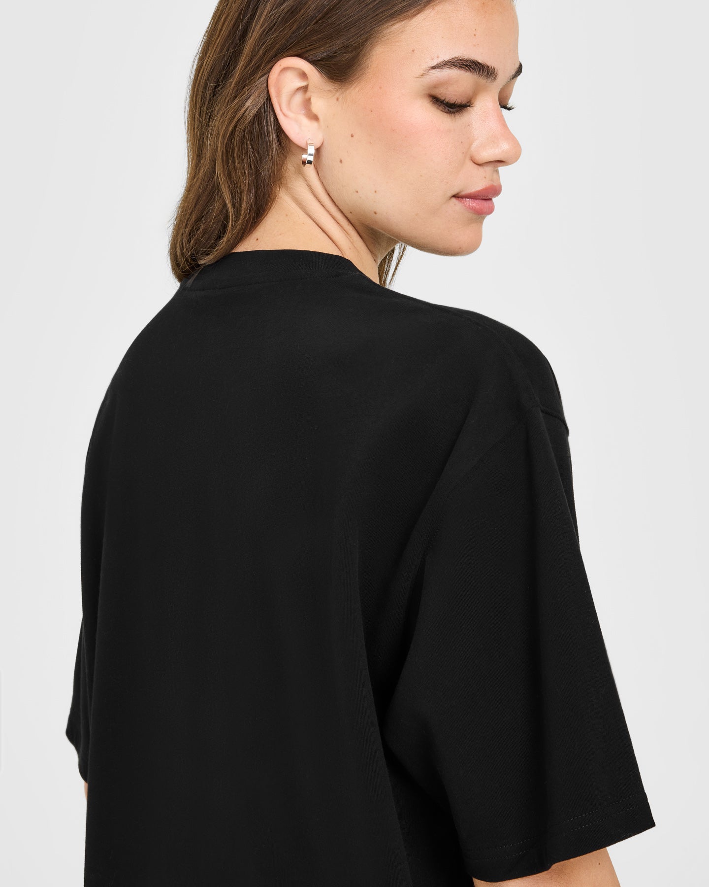 Oversized Oner Girlfriend Washed T-Shirt | Black