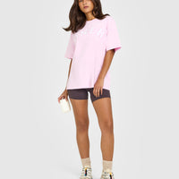 Oversized Oner Girlfriend Washed T-Shirt | Chalk Pink