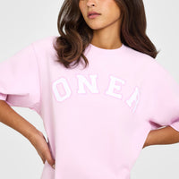 Oversized Oner Girlfriend Washed T-Shirt | Chalk Pink