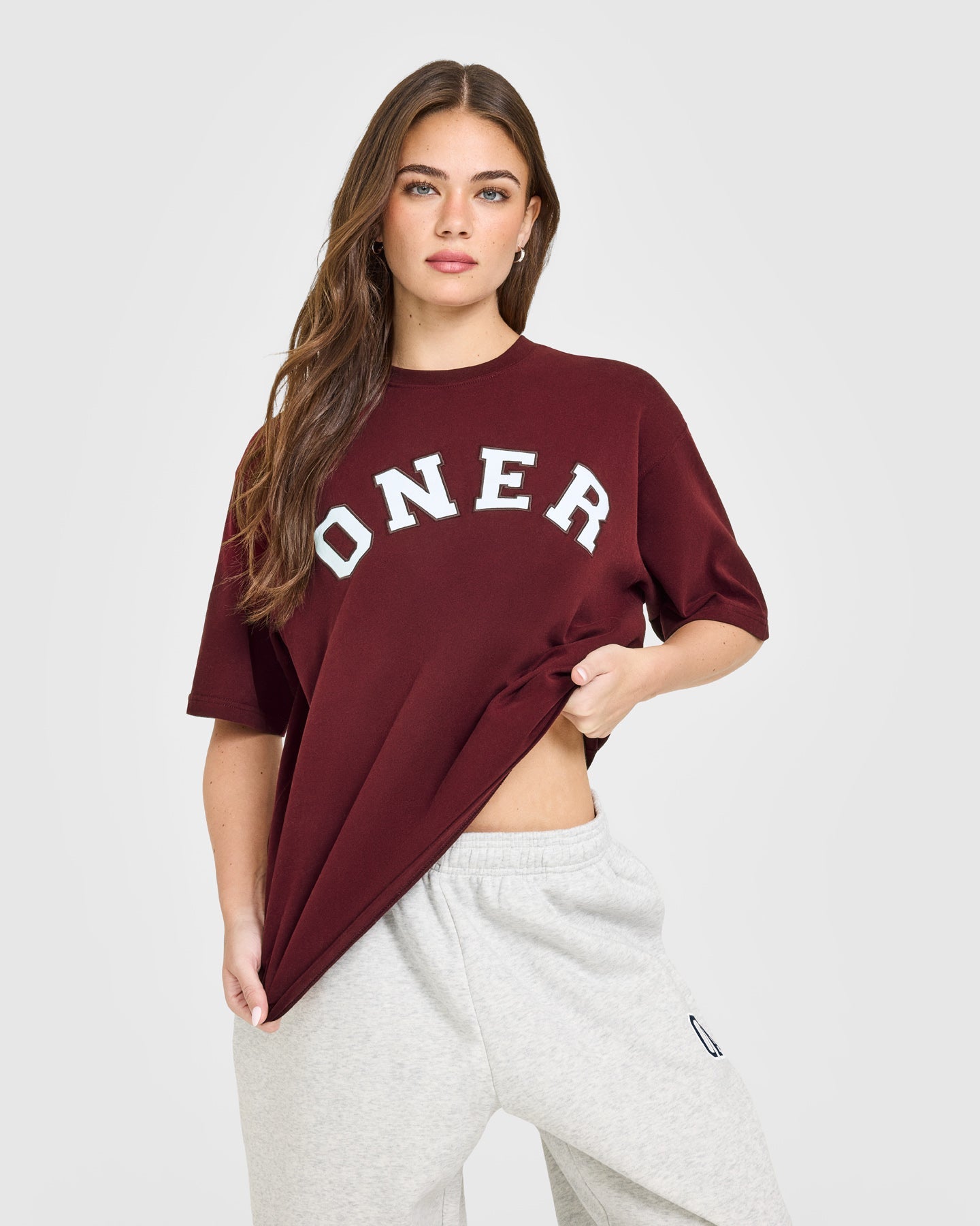 Oversized Oner Girlfriend Washed T-Shirt | Rosewood