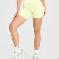 SoftMotion™ High Waisted Shorts 6" | Pastel Yellow