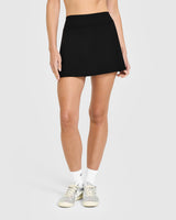 SoftMotion™ Skort with White Logo | Black