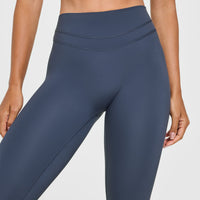 UnifiedMove™ High Waisted Leggings White Logo | True Blue