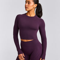 Oner Seamless Fitted Long Sleeve Mid Top | Light Blackberry Purple