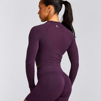 Oner Seamless Fitted Long Sleeve Mid Top | Light Blackberry Purple