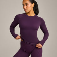Oner Seamless Fitted Long Sleeve Regular Top | Light Blackberry Purple