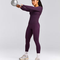 Oner Seamless Fitted Long Sleeve Regular Top | Light Blackberry Purple