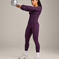 Oner Seamless Fitted Long Sleeve Regular Top | Light Blackberry Purple