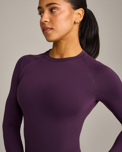 Oner Seamless Fitted Long Sleeve Regular Top | Light Blackberry Purple