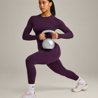 Oner Seamless Fitted Long Sleeve Regular Top | Light Blackberry Purple
