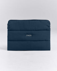 Quilted Laptop Pouch | Storm Blue