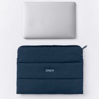 Quilted Laptop Pouch | Storm Blue