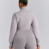 Mid Weight Cotton Knit Cardigan | Dark Zinc Grey