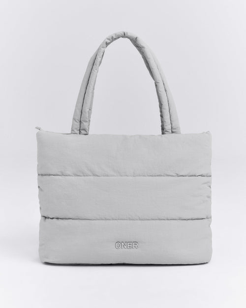 Quilted Tote Bag | Platinum Grey